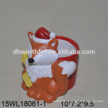 Lovely orange Fuchs geformt Keramik Blumentopf